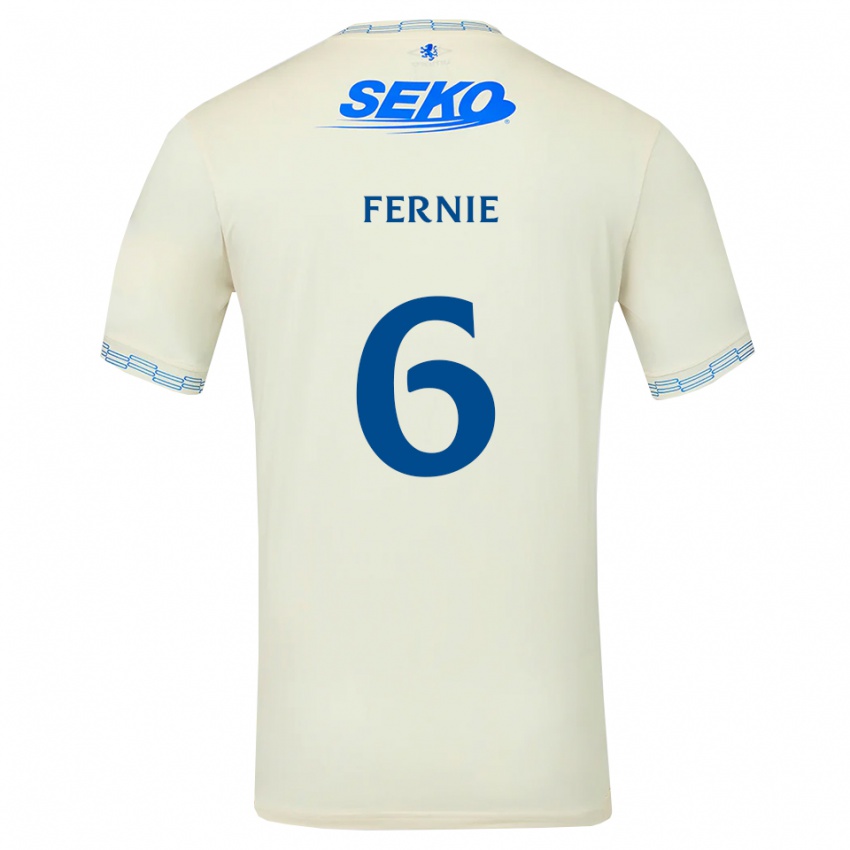 נשים Cameron Fernie #6 כחול שמיים עמוק לבן הרחק ג'רזי 2026/27 חולצה קצרה