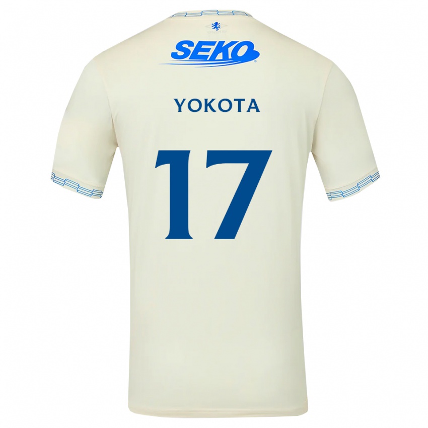 נשים Daisuke Yokota #17 כחול שמיים עמוק לבן הרחק ג'רזי 2026/27 חולצה קצרה