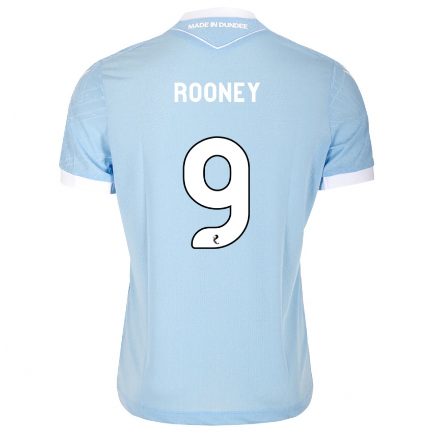 נשים Chris Rooney #9 כחול שמיים בהיר לבן הרחק ג'רזי 2026/27 חולצה קצרה