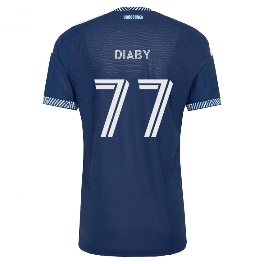 נשים Yadaly Diaby #77 כחול עמוק לבן הרחק ג'רזי 2026/27 חולצה קצרה