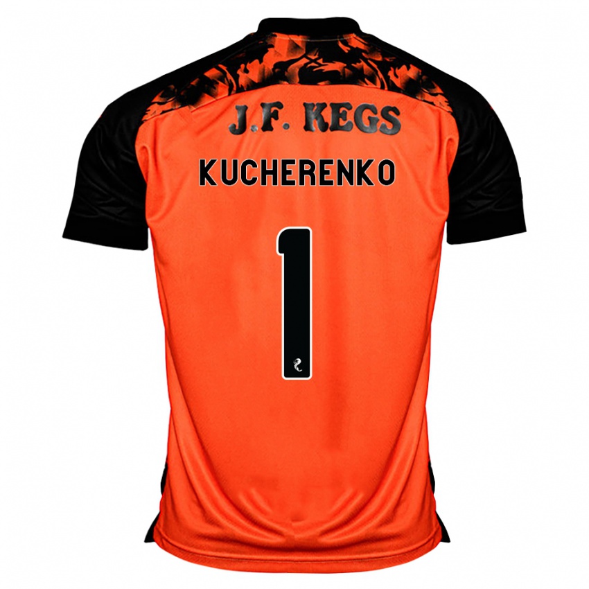 ילדים Yevgeniy Kucherenko #1 כתום שחור לבן ג'רזי ביתית 2026/27 חולצה קצרה