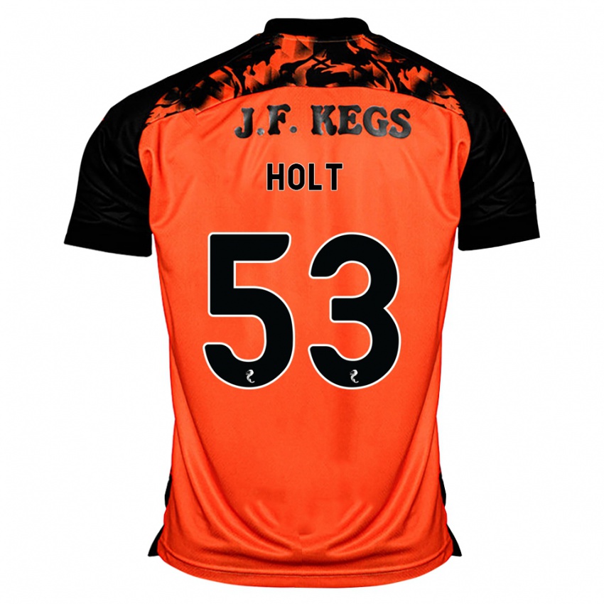 ילדים Josh Holt #53 כתום שחור לבן ג'רזי ביתית 2026/27 חולצה קצרה