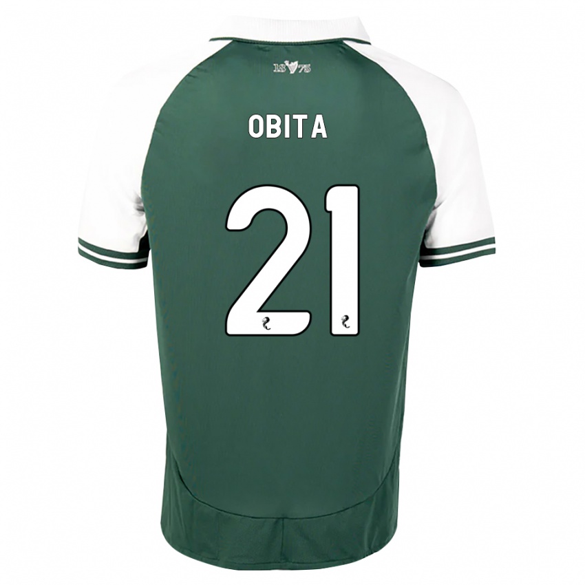 ילדים Jordan Obita #21 ירוק ים לבן ג'רזי ביתית 2026/27 חולצה קצרה