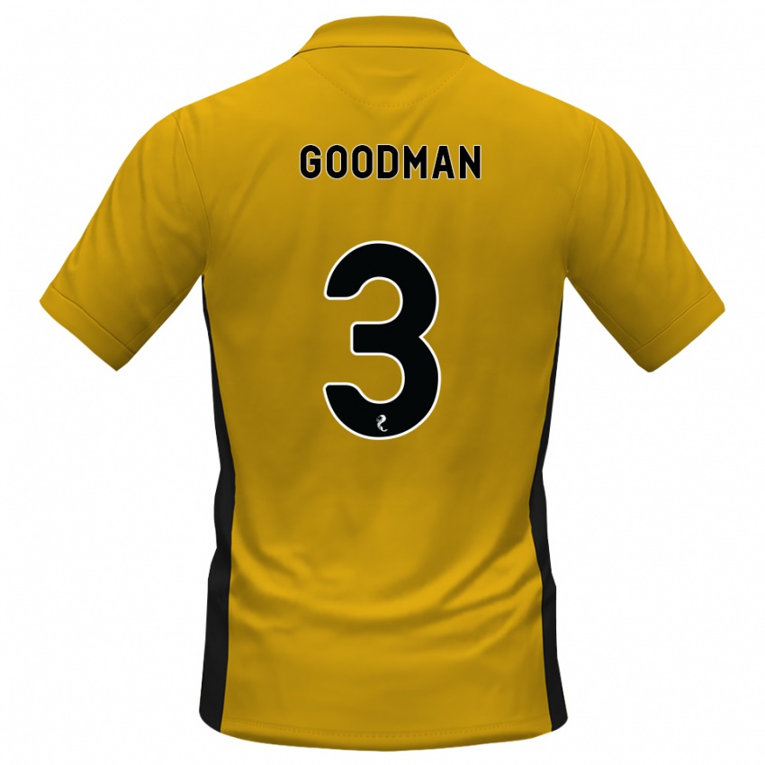 ילדים Mya Goodman #3 כתום שחור ג'רזי ביתית 2026/27 חולצה קצרה
