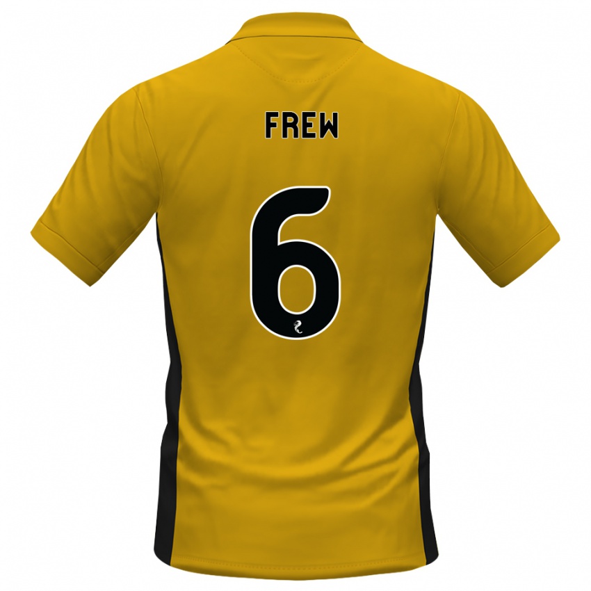 ילדים Natasha Frew #6 כתום שחור ג'רזי ביתית 2026/27 חולצה קצרה