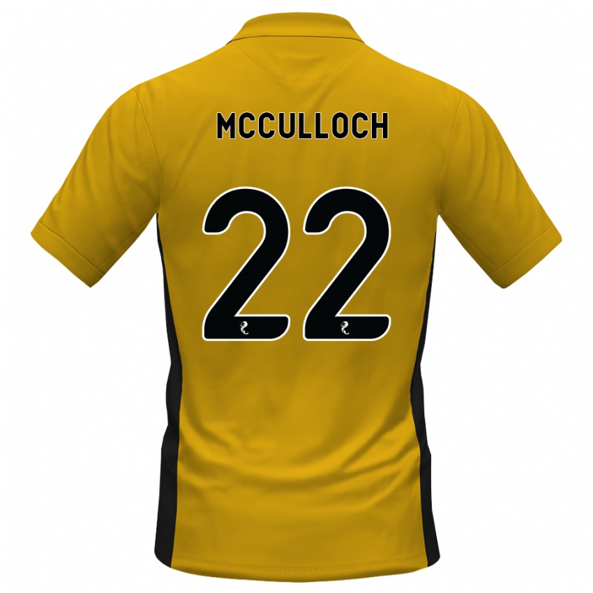 ילדים Seren Mcculloch #22 כתום שחור ג'רזי ביתית 2026/27 חולצה קצרה