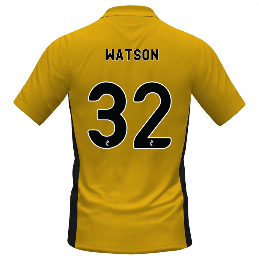 ילדים Ashley Watson #32 כתום שחור ג'רזי ביתית 2026/27 חולצה קצרה