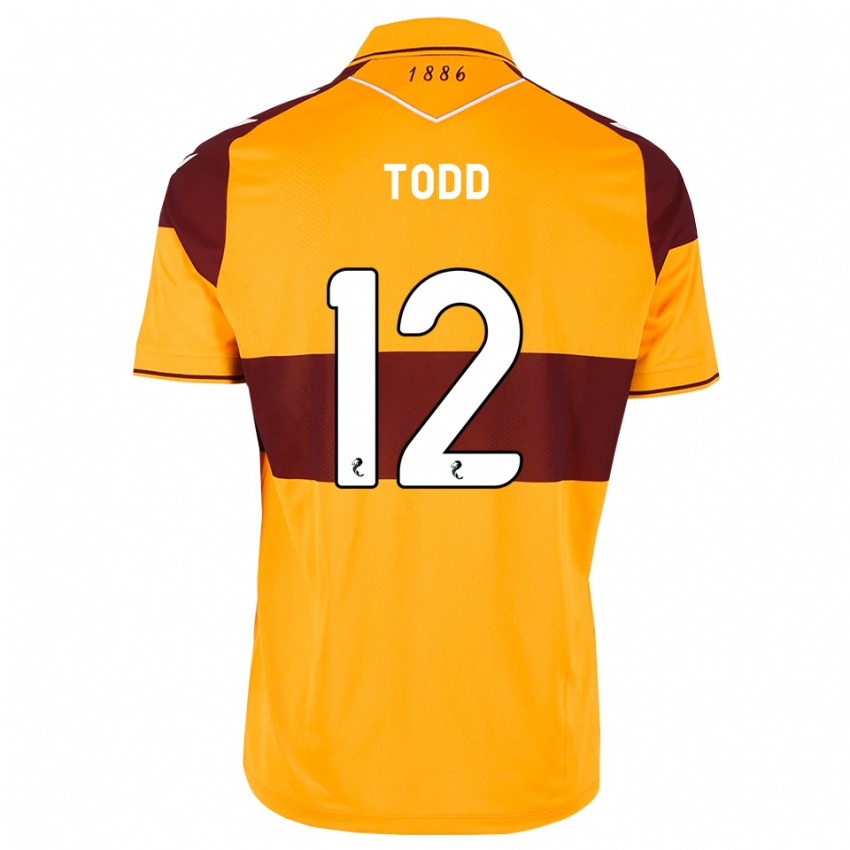 ילדים Rachel Todd #12 בורדו כתום ג'רזי ביתית 2026/27 חולצה קצרה