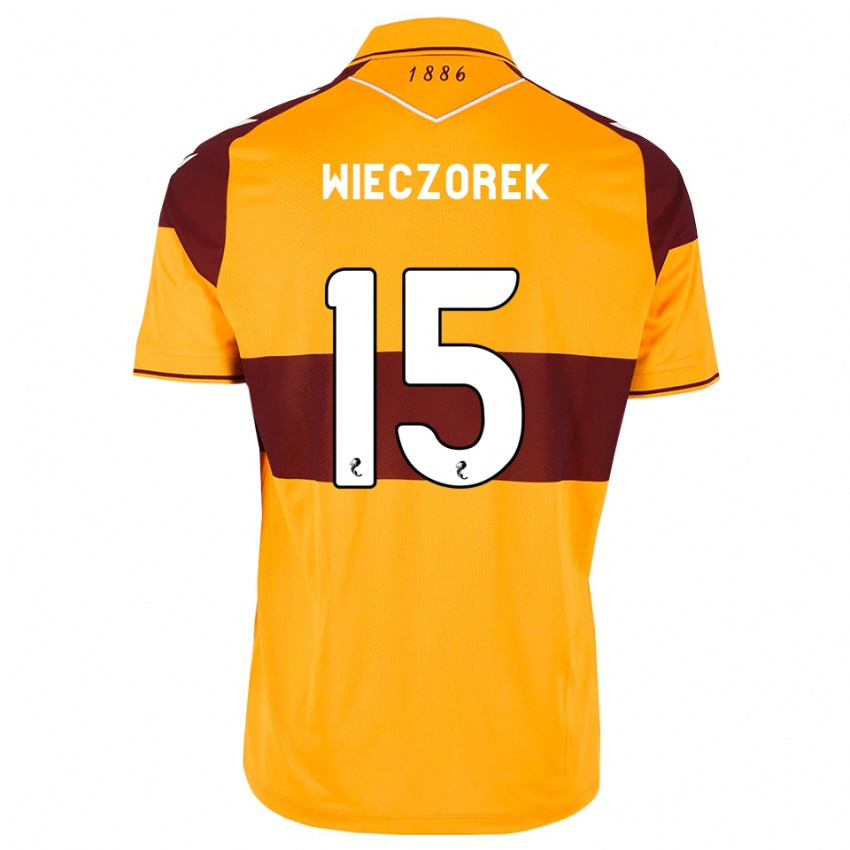 ילדים Olivier Wieczorek #15 בורדו כתום ג'רזי ביתית 2026/27 חולצה קצרה