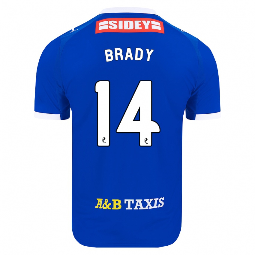 ילדים Scarlett Brady #14 כחול אדום צהוב ג'רזי ביתית 2026/27 חולצה קצרה