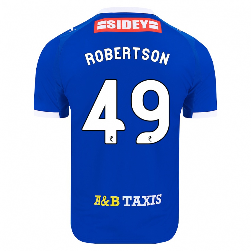 ילדים Jack Robertson #49 כחול אדום צהוב ג'רזי ביתית 2026/27 חולצה קצרה