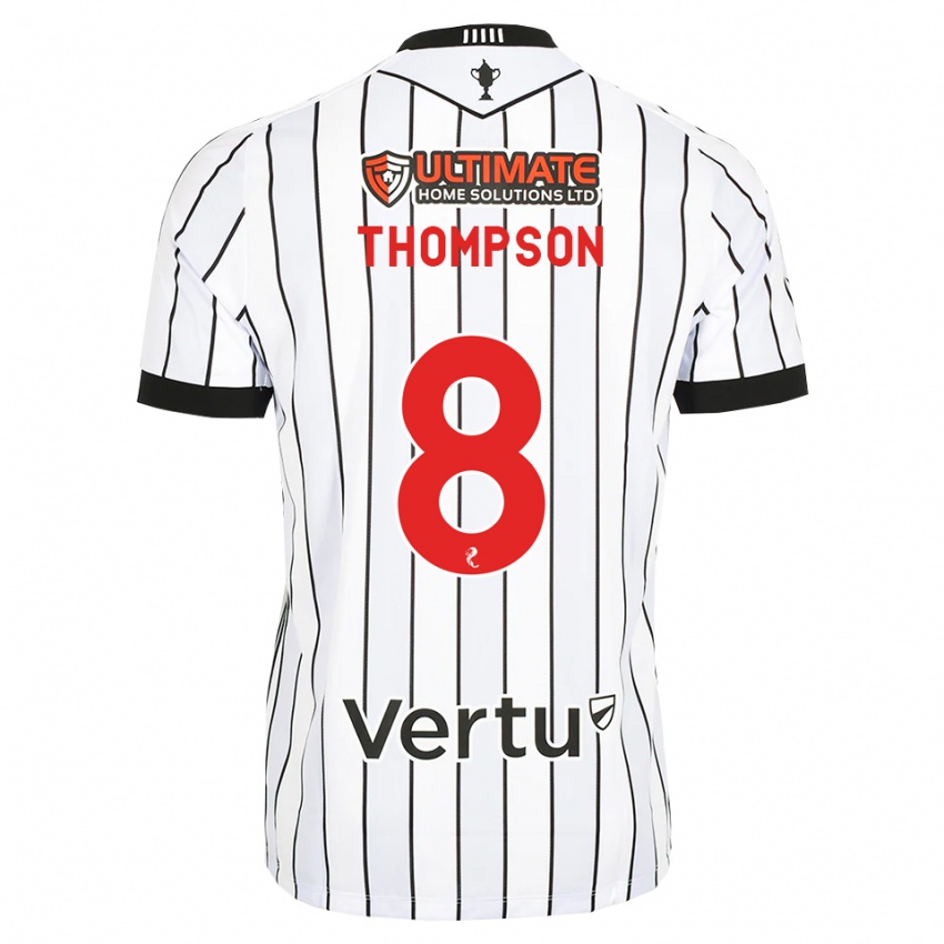 ילדים Struan Thompson #8 לבן שחור אדום ג'רזי ביתית 2026/27 חולצה קצרה