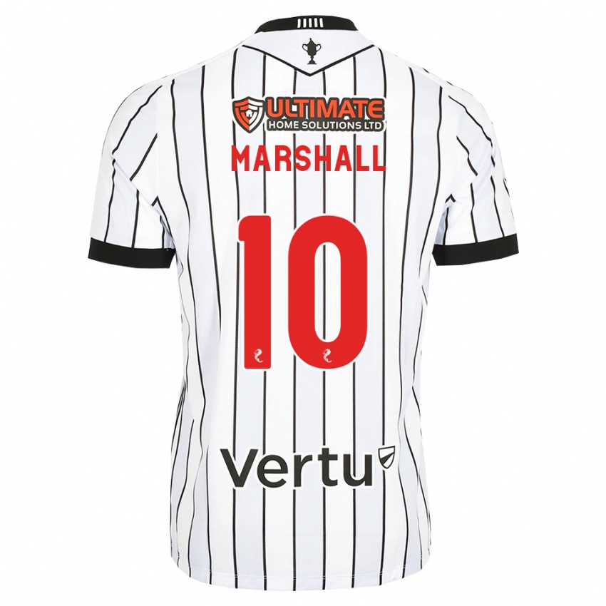 ילדים Lewis Marshall #10 לבן שחור אדום ג'רזי ביתית 2026/27 חולצה קצרה