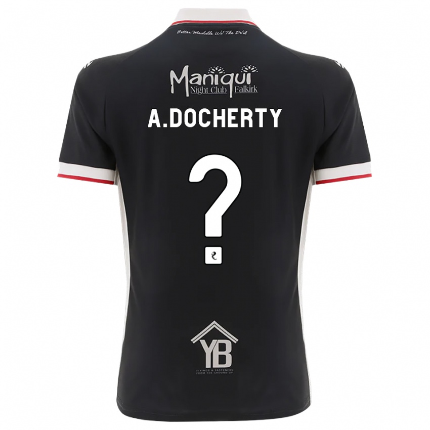 ילדים Aimie Docherty #0 שחור לבן אדום ג'רזי ביתית 2026/27 חולצה קצרה