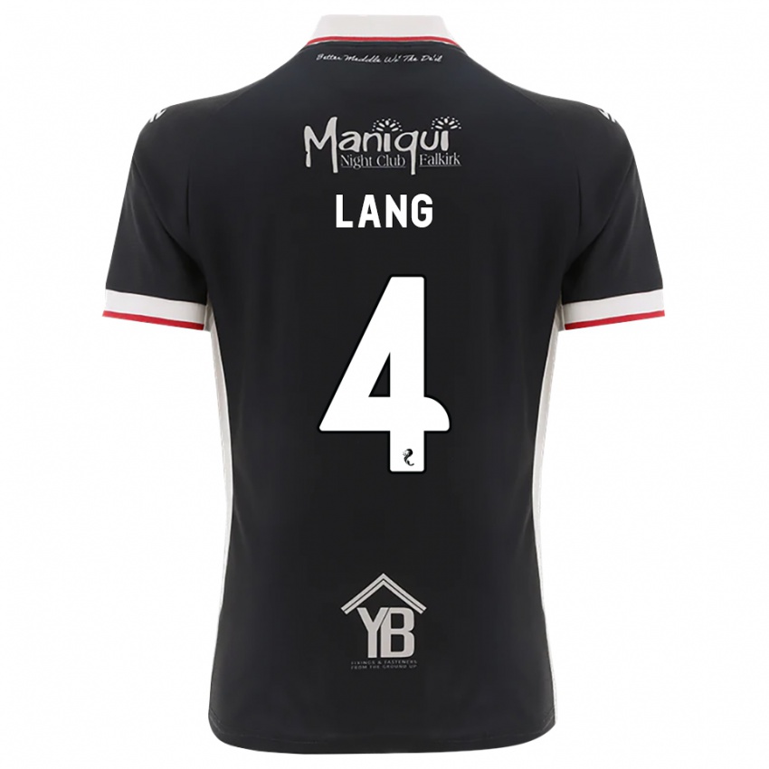 ילדים Tom Lang #4 שחור לבן אדום ג'רזי ביתית 2026/27 חולצה קצרה