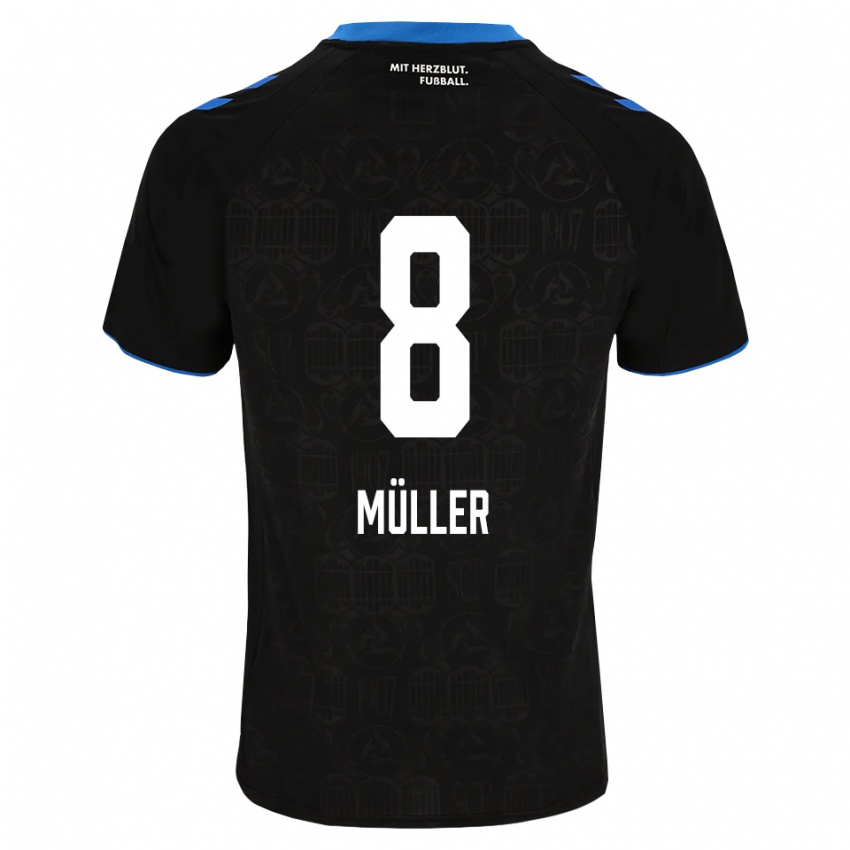 ילדים Carlos Müller #8 שחור לבן אדום ג'רזי ביתית 2026/27 חולצה קצרה