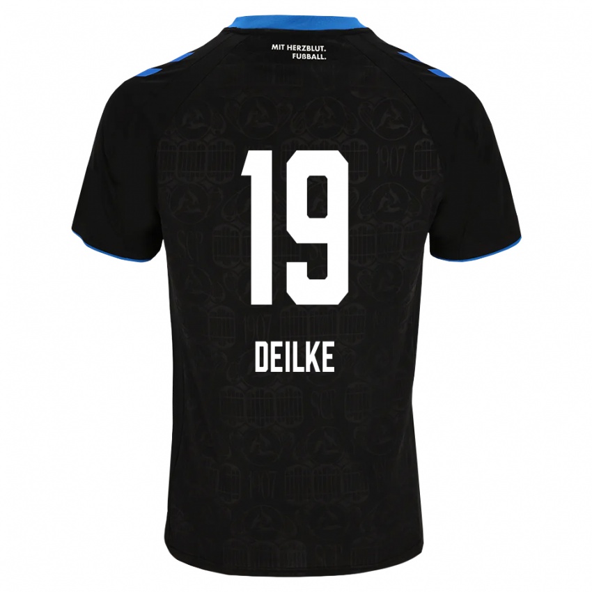 ילדים Flemming Deilke #19 שחור לבן אדום ג'רזי ביתית 2026/27 חולצה קצרה