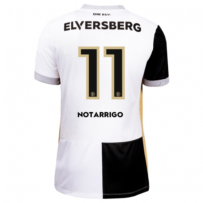 ילדים Lionel Notarrigo #11 שחור לבן חום ג'רזי ביתית 2026/27 חולצה קצרה