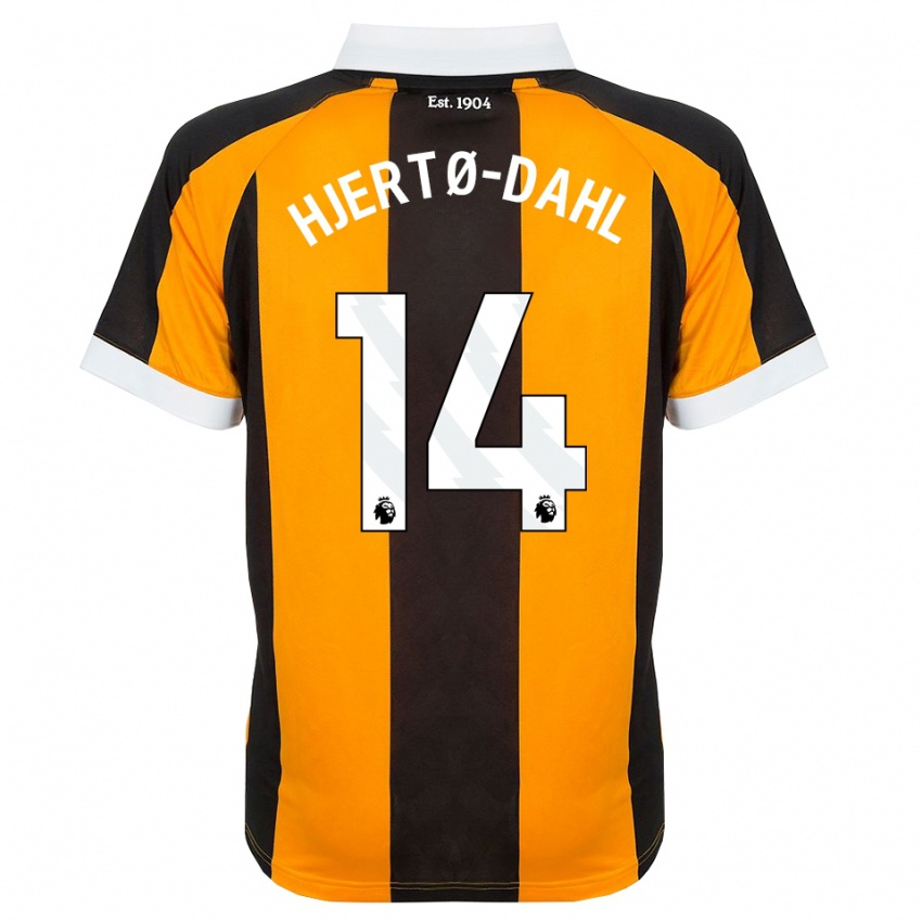 ילדים Jens Hjertø-Dahl #14 כתום שחור לבן ג'רזי ביתית 2026/27 חולצה קצרה