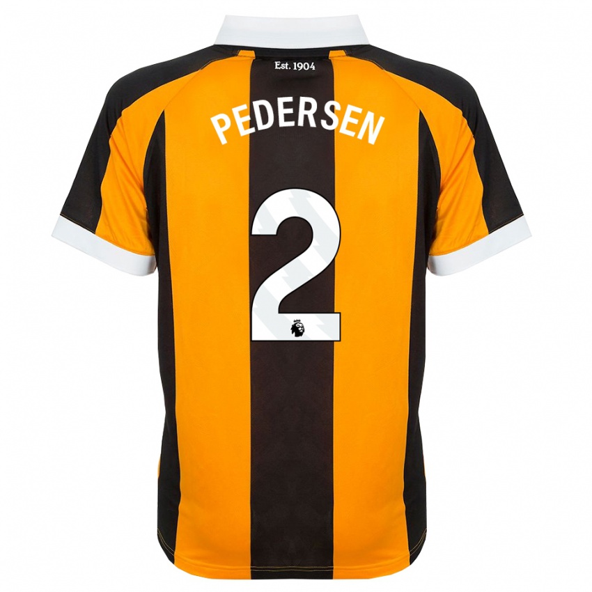 ילדים Eden Pedersen #2 כתום שחור לבן ג'רזי ביתית 2026/27 חולצה קצרה