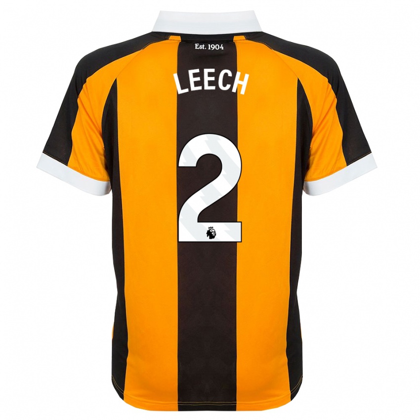 ילדים Rory Leech #2 כתום שחור לבן ג'רזי ביתית 2026/27 חולצה קצרה