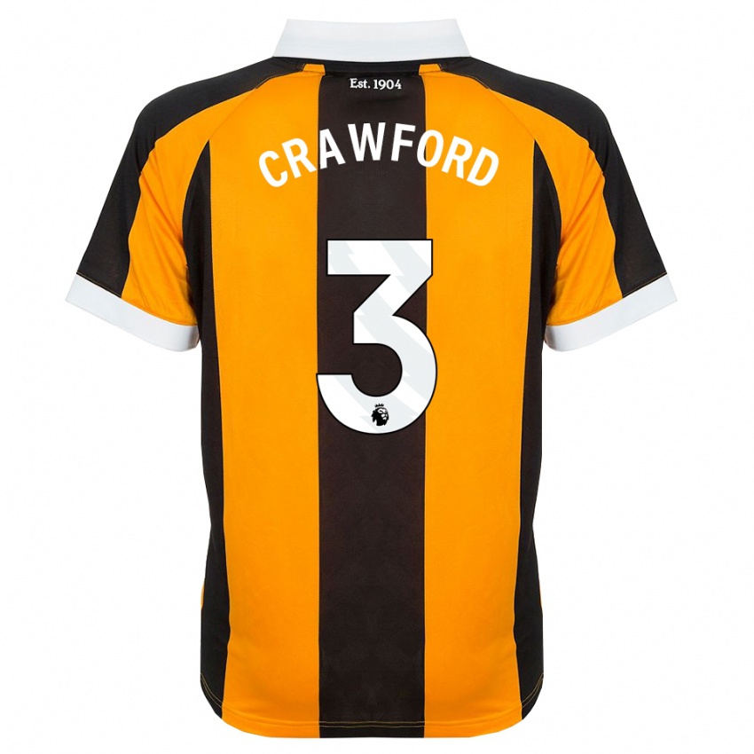 ילדים Jude Crawford #3 כתום שחור לבן ג'רזי ביתית 2026/27 חולצה קצרה