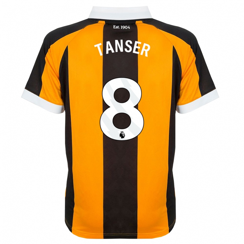 ילדים Ellie Tanser #8 כתום שחור לבן ג'רזי ביתית 2026/27 חולצה קצרה