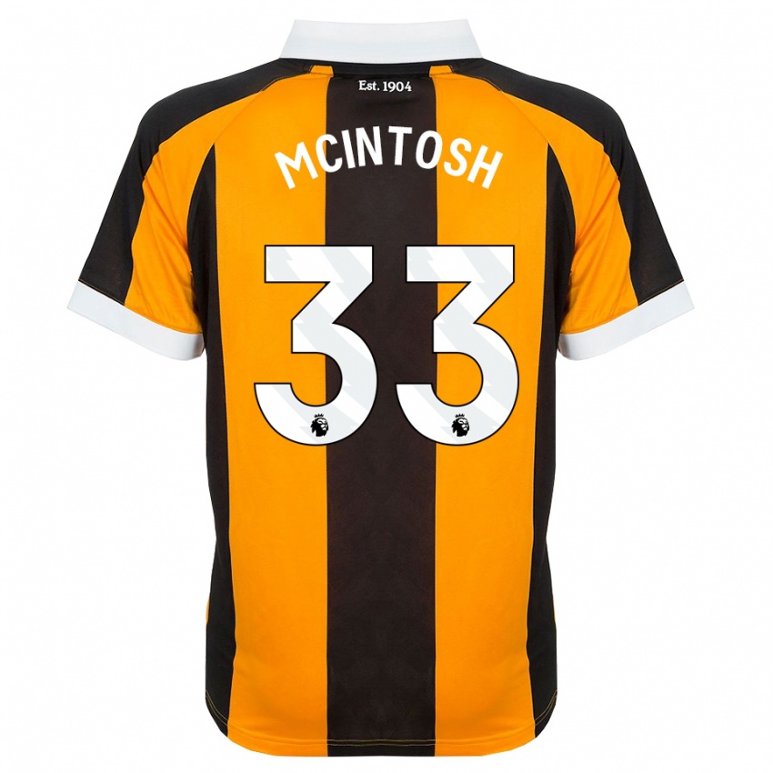 ילדים Lucy Mcintosh #33 כתום שחור לבן ג'רזי ביתית 2026/27 חולצה קצרה