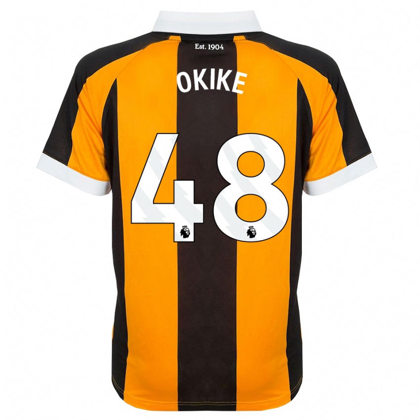 ילדים Calvin Okike #48 כתום שחור לבן ג'רזי ביתית 2026/27 חולצה קצרה