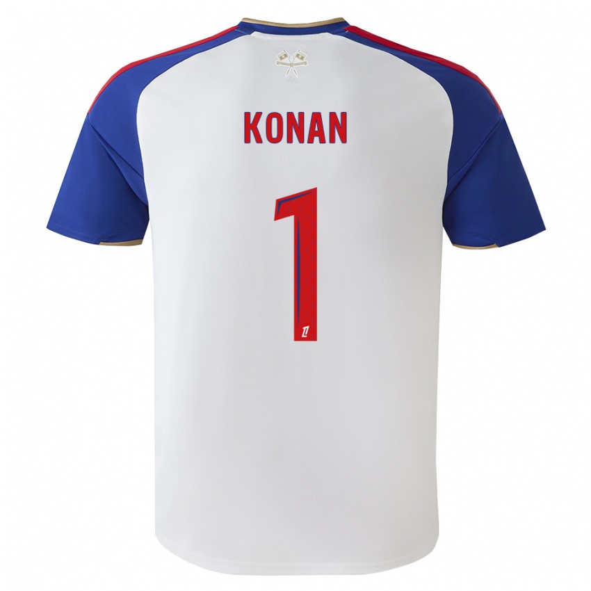 ילדים Yvann Konan #1 כחול מלכותי אדום לבן ג'רזי ביתית 2026/27 חולצה קצרה