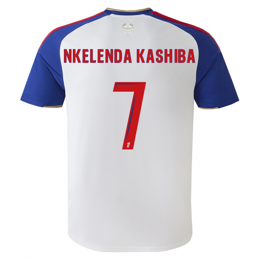 ילדים Jason Nkelenda Kashiba #7 כחול מלכותי אדום לבן ג'רזי ביתית 2026/27 חולצה קצרה