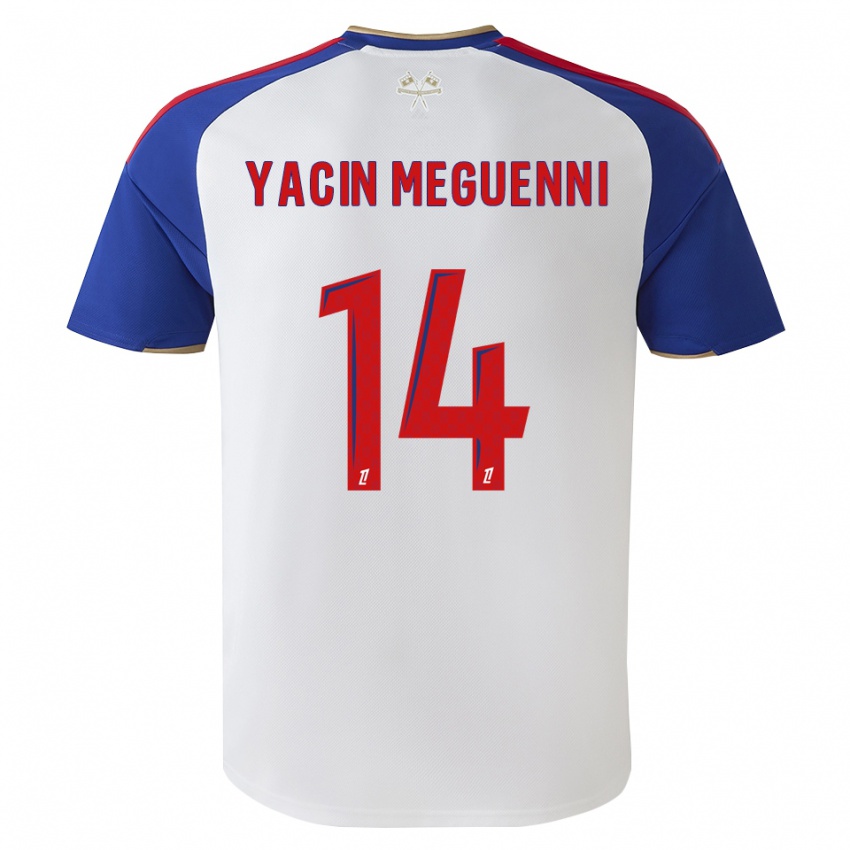ילדים Mohamed Yacin Meguenni #14 כחול מלכותי אדום לבן ג'רזי ביתית 2026/27 חולצה קצרה