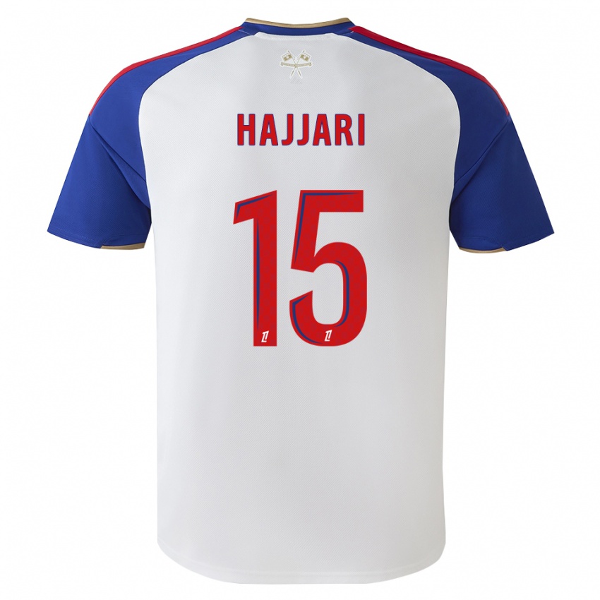 ילדים Rayhan Hajjari #15 כחול מלכותי אדום לבן ג'רזי ביתית 2026/27 חולצה קצרה