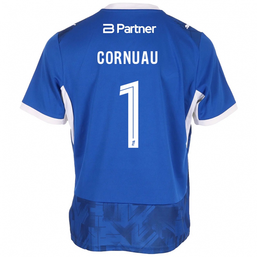 ילדים Nino Cornuau #1 כחול בינוני לבן ג'רזי ביתית 2026/27 חולצה קצרה