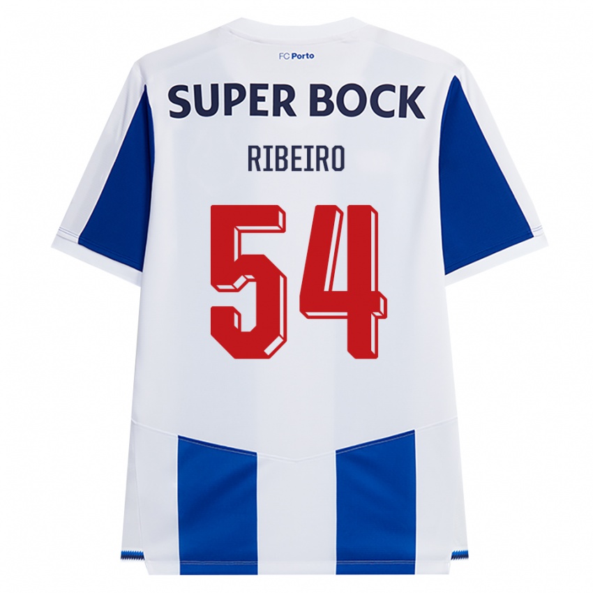 ילדים António Ribeiro #54 כחול לבן אדום ג'רזי ביתית 2026/27 חולצה קצרה