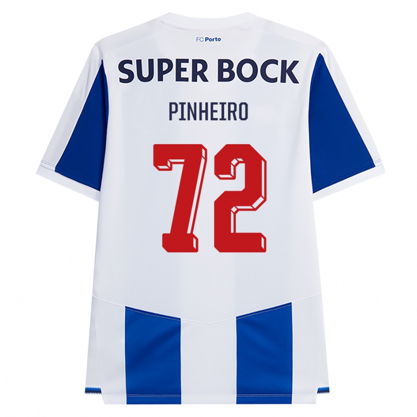 ילדים Rodrigo Pinheiro #72 כחול לבן אדום ג'רזי ביתית 2026/27 חולצה קצרה