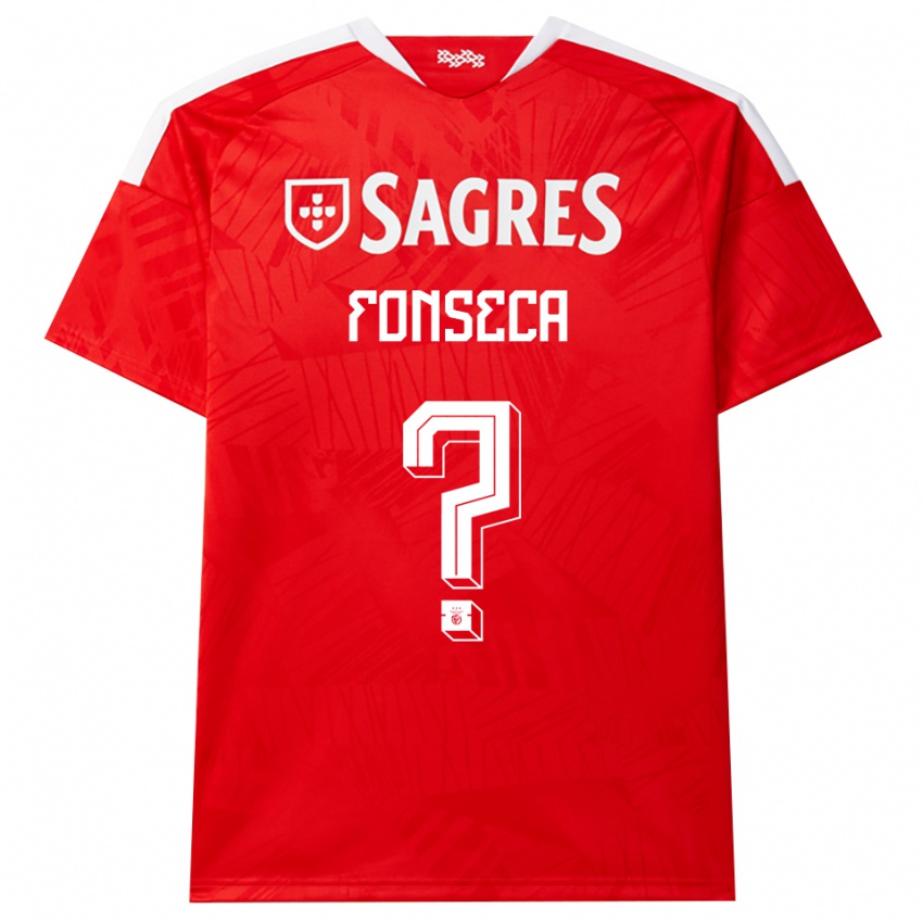 ילדים Benjamim Fonseca #0 אדום לבן צהוב ג'רזי ביתית 2026/27 חולצה קצרה