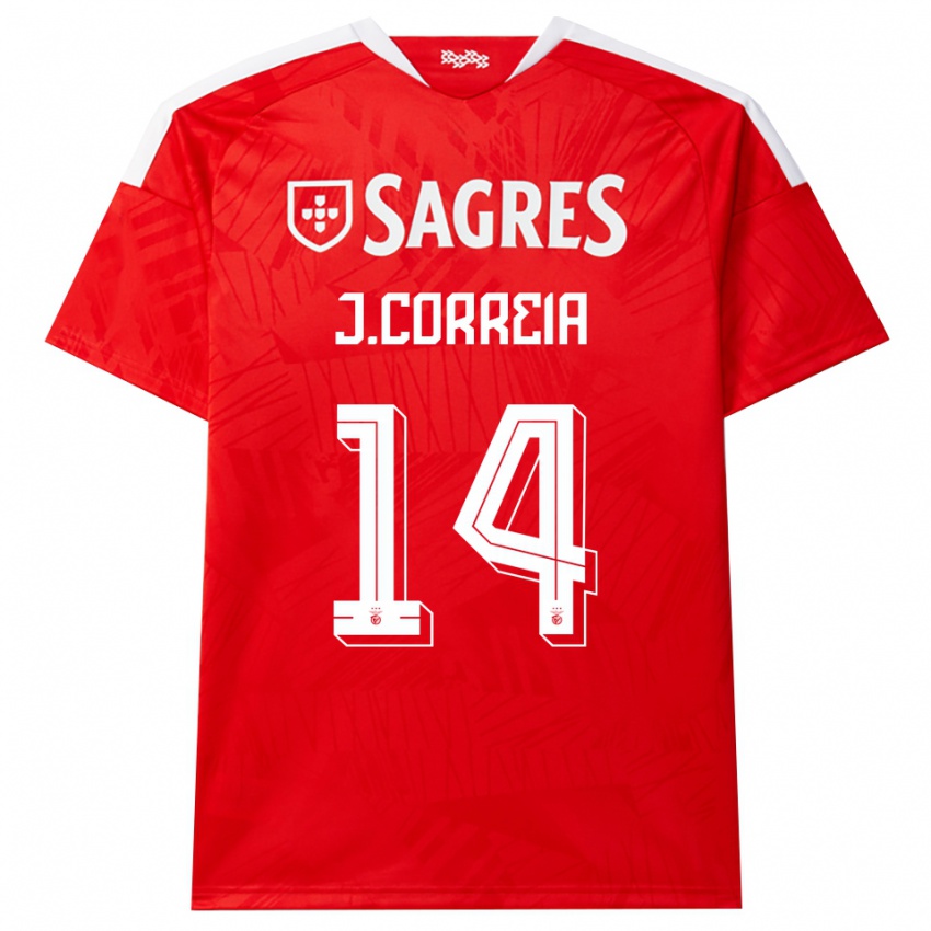 ילדים Juvenal Correia #14 אדום לבן צהוב ג'רזי ביתית 2026/27 חולצה קצרה