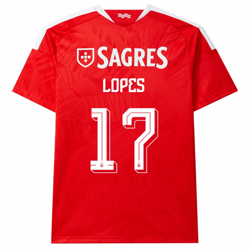 ילדים Simão Lopes #17 אדום לבן צהוב ג'רזי ביתית 2026/27 חולצה קצרה
