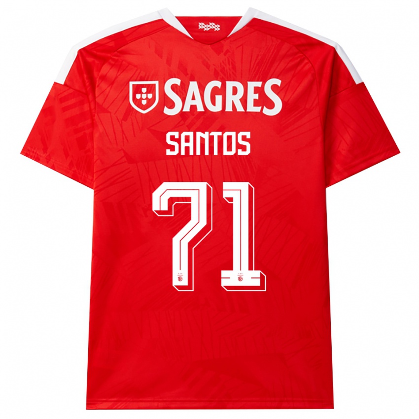 ילדים Leandro Santos #71 אדום לבן צהוב ג'רזי ביתית 2026/27 חולצה קצרה