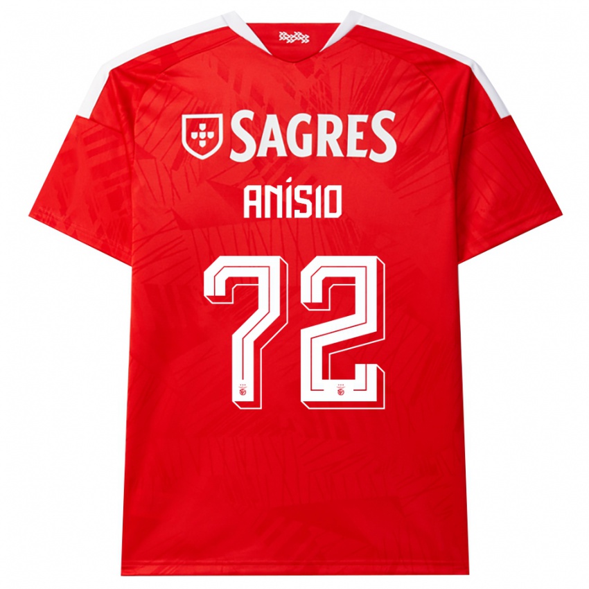 ילדים Anísio #72 אדום לבן צהוב ג'רזי ביתית 2026/27 חולצה קצרה