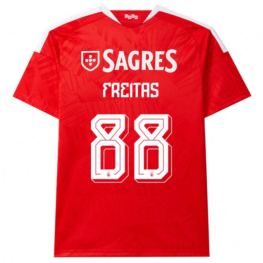 ילדים Tiago Freitas #88 אדום לבן צהוב ג'רזי ביתית 2026/27 חולצה קצרה