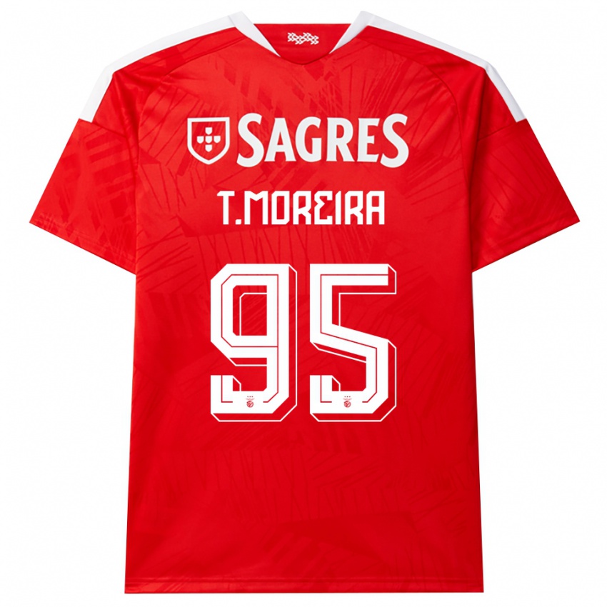 ילדים Tomás Moreira #95 אדום לבן צהוב ג'רזי ביתית 2026/27 חולצה קצרה
