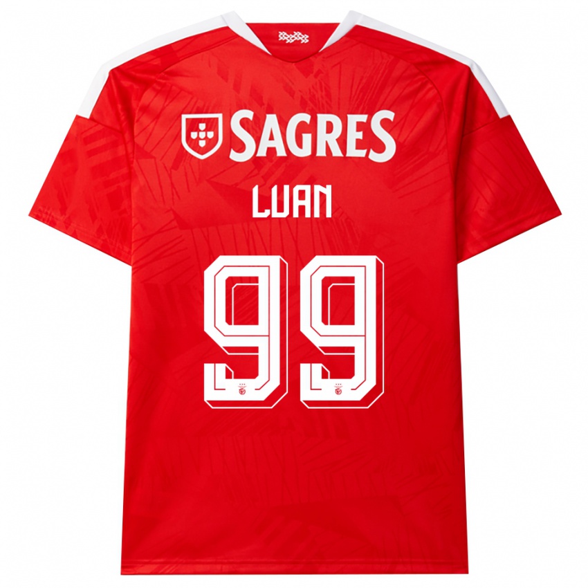 ילדים Luan #99 אדום לבן צהוב ג'רזי ביתית 2026/27 חולצה קצרה