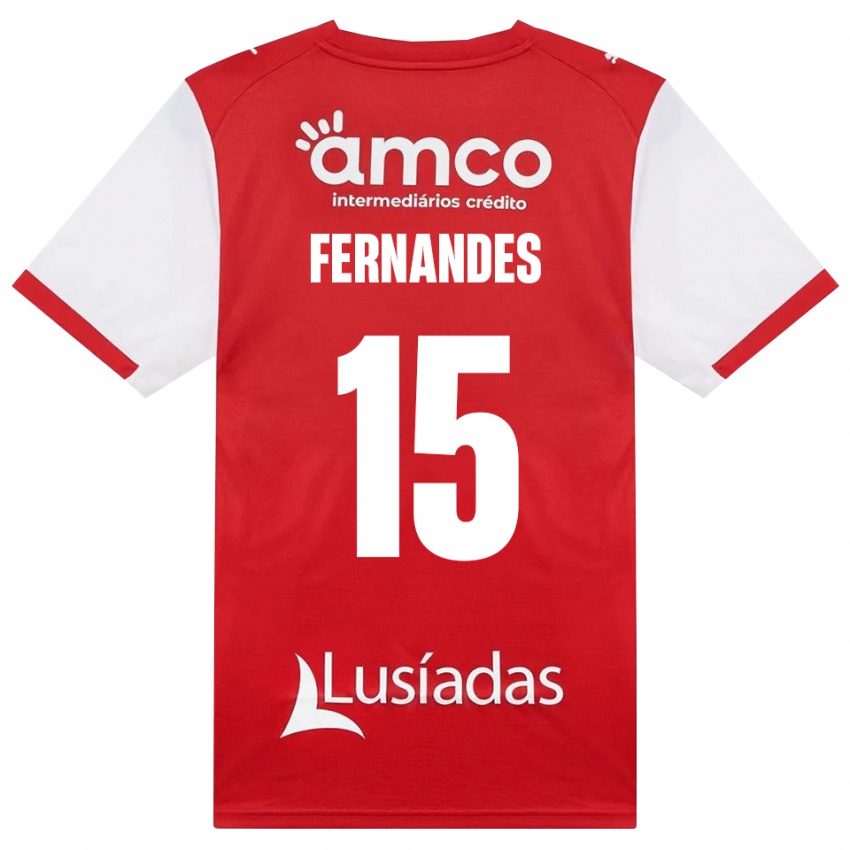 ילדים Valdir Fernandes #15 לבן אדום שחור ג'רזי ביתית 2026/27 חולצה קצרה