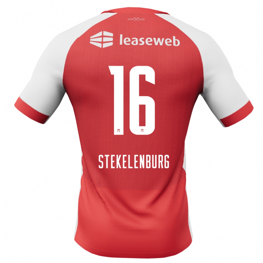 ילדים Sem Stekelenburg #16 אדום לבן שחור ג'רזי ביתית 2026/27 חולצה קצרה