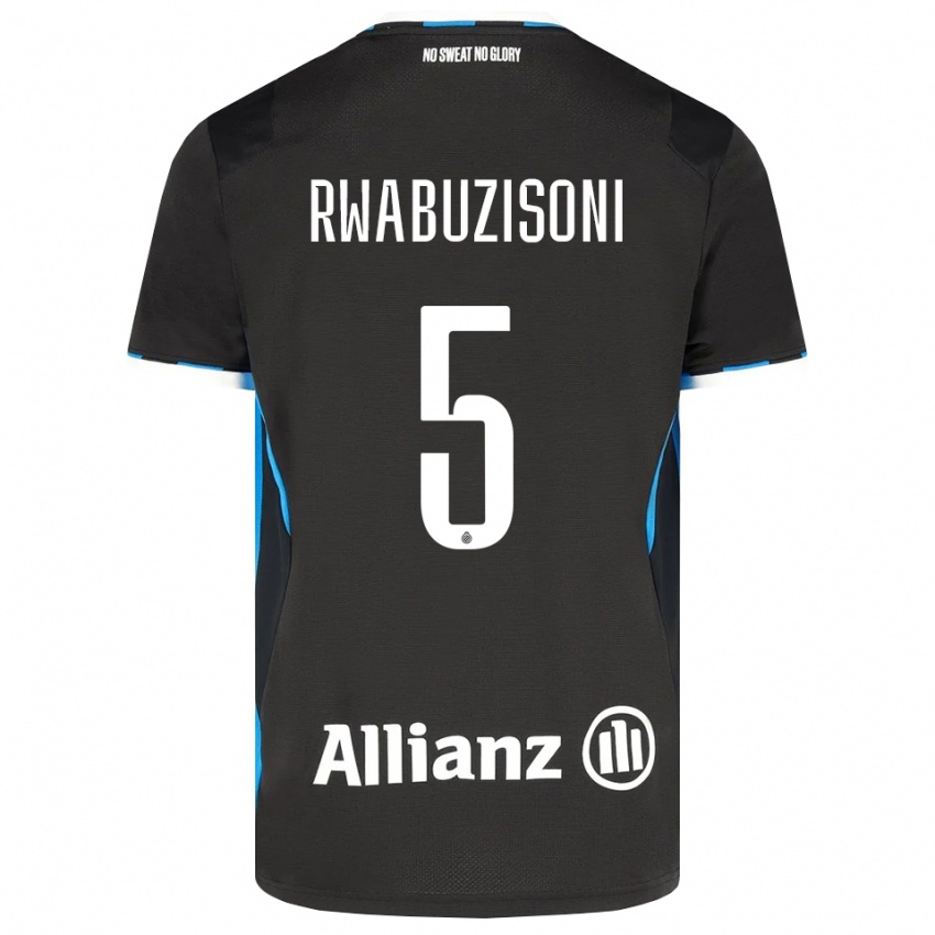 ילדים Noah Rwabuzisoni #5 שחור אדום כחול ג'רזי ביתית 2026/27 חולצה קצרה