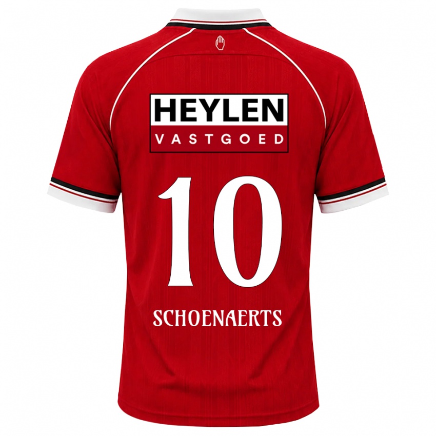 ילדים Nand Schoenaerts #10 אדום לבן שחור ג'רזי ביתית 2026/27 חולצה קצרה