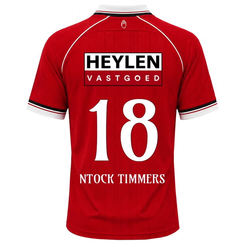 ילדים Kurtis Ntock Timmers #18 אדום לבן שחור ג'רזי ביתית 2026/27 חולצה קצרה