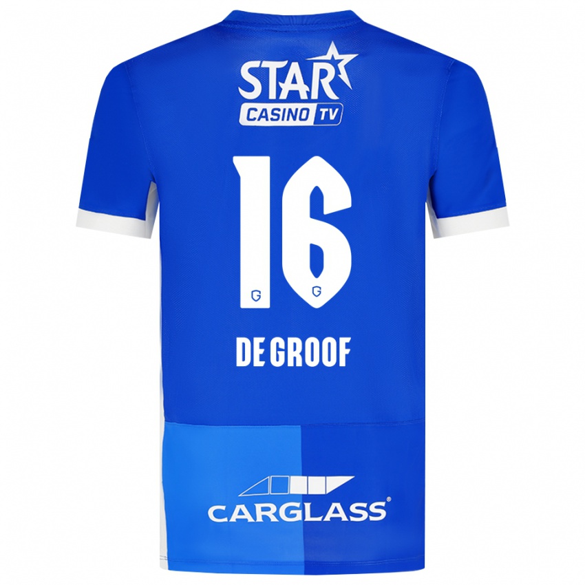 ילדים Jens De Groof #16 כחול מדיום כחול רויאל לבן ג'רזי ביתית 2026/27 חולצה קצרה